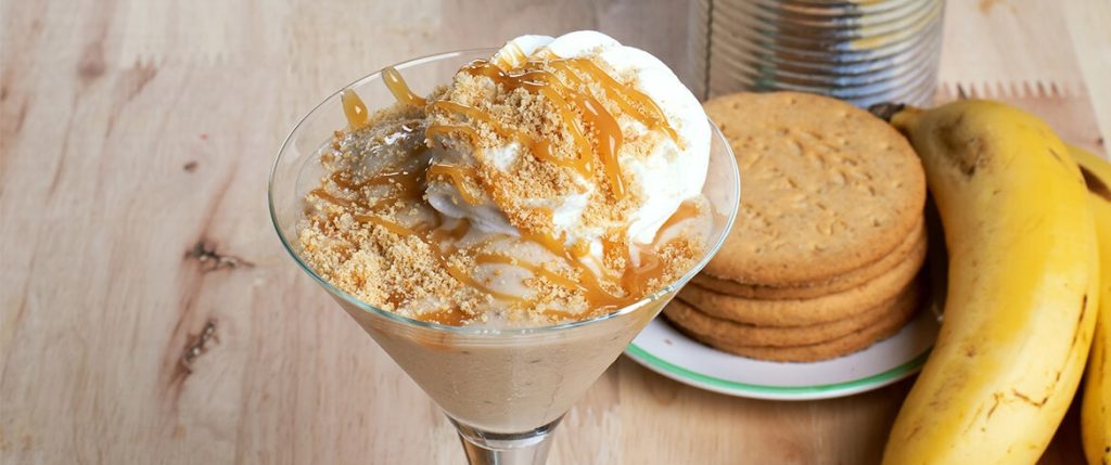 บานอฟฟี่ นมสด  รายการอาหารเเละเครื่องดื่ม